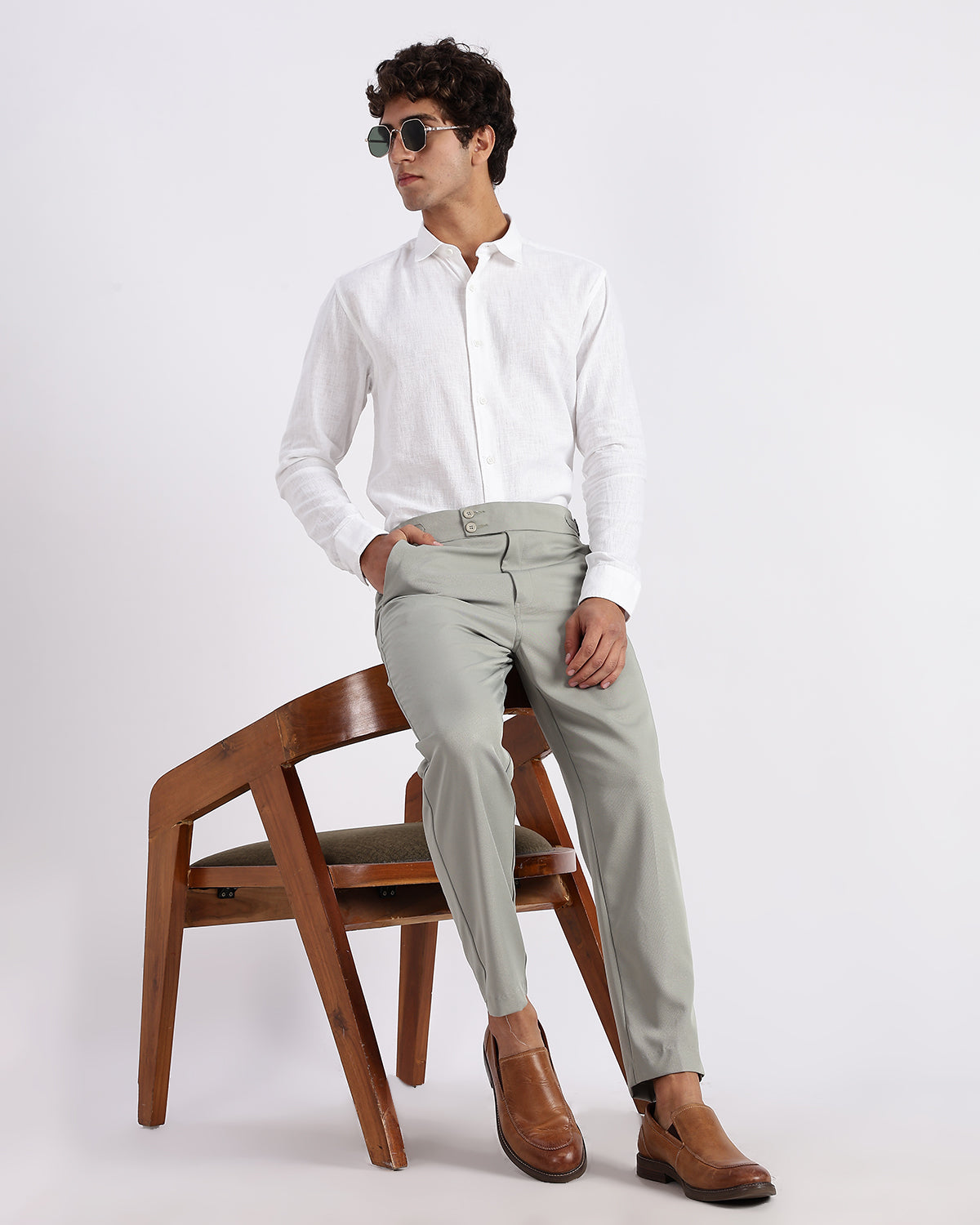 Tapered Fit Gurkha Pants - Olive Green – VIBEZON
