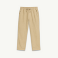 Relaxed Fit Linen Pants - Khaki