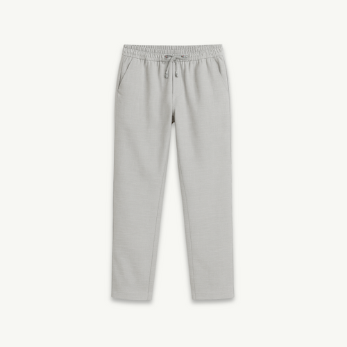 Relaxed Fit Linen Pants - Grey