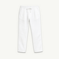 Relaxed Fit Linen Pants - White