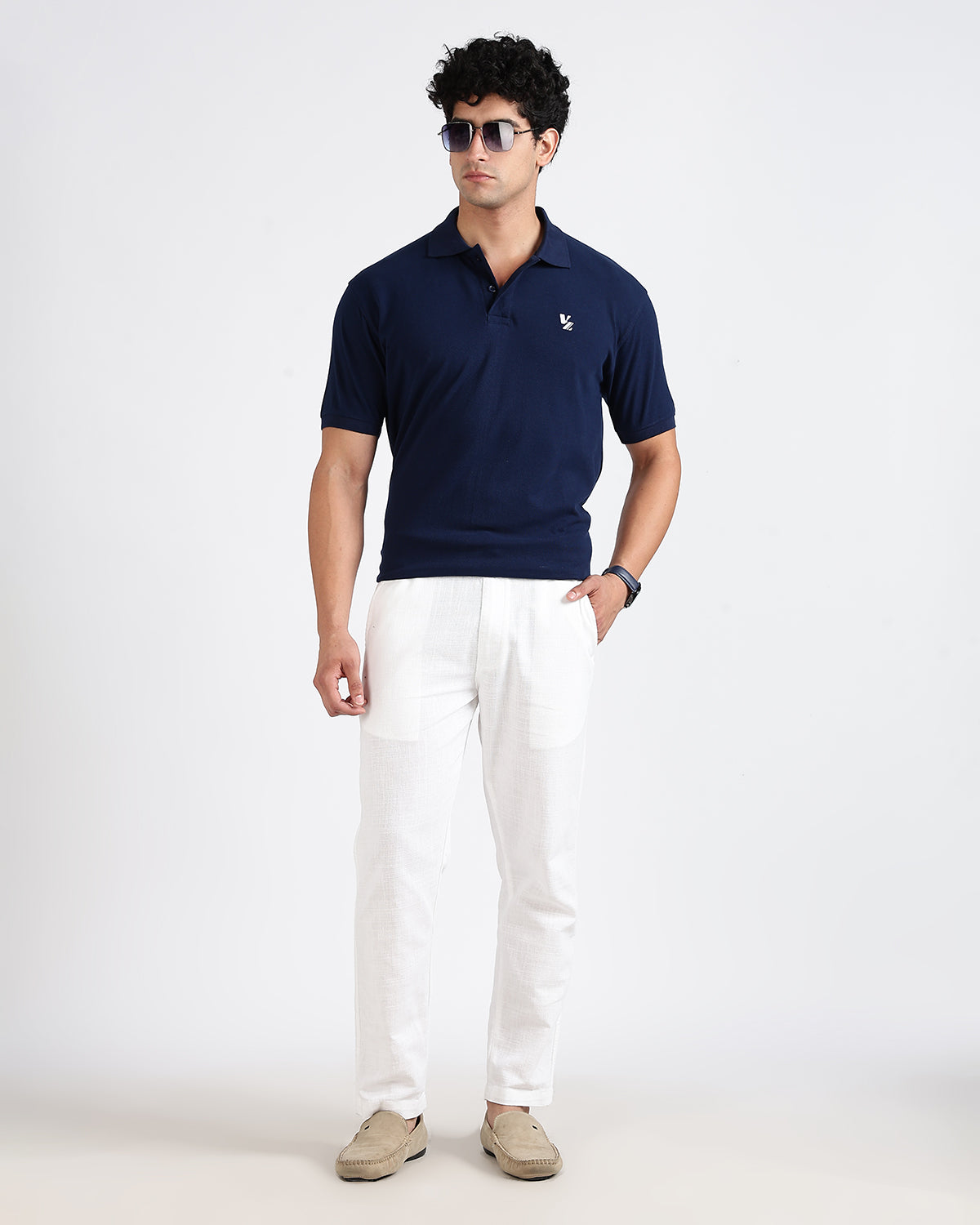 Tailored Fit Polo - Navy Blue