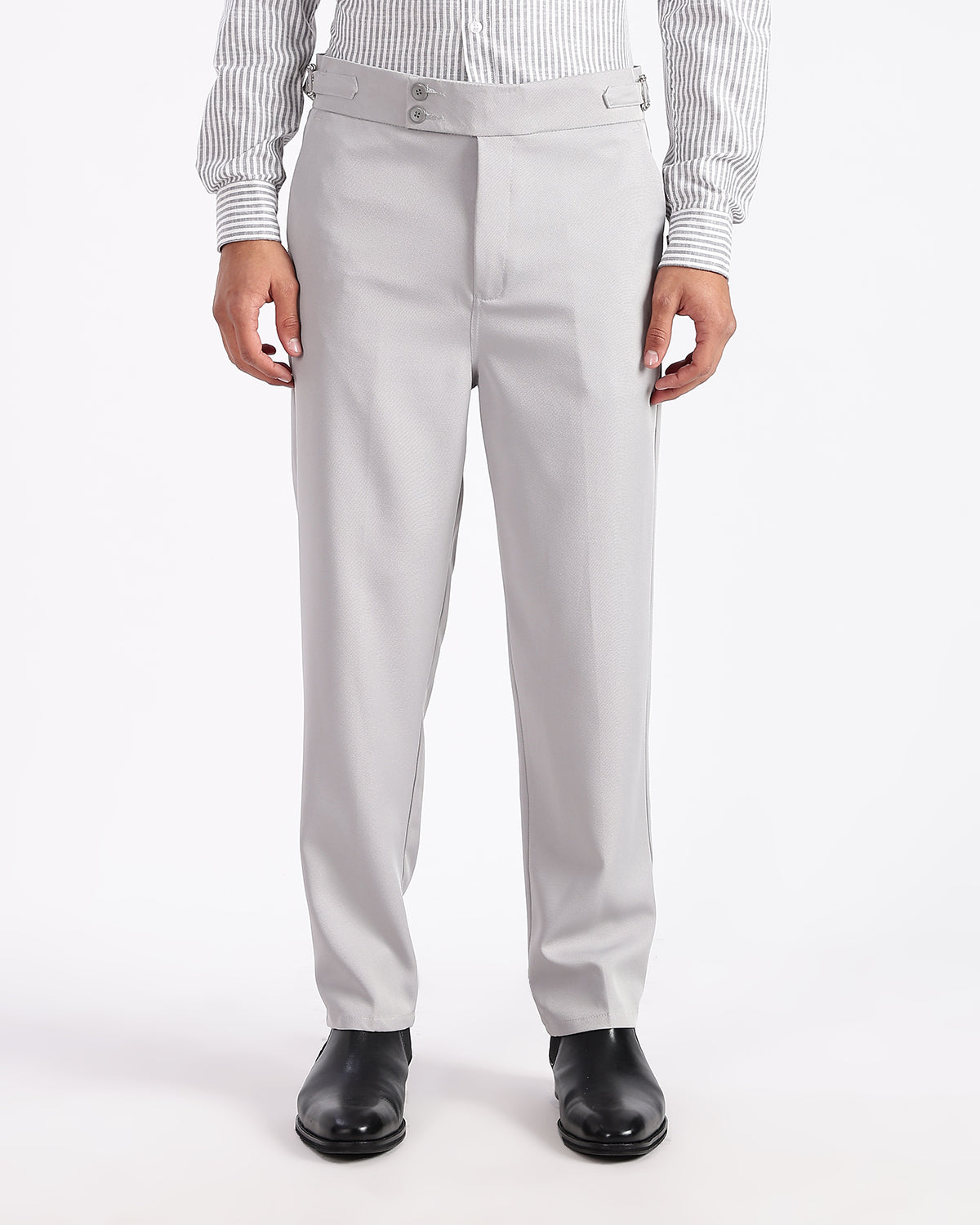 Tapered Fit Gurkha Pants - Grey