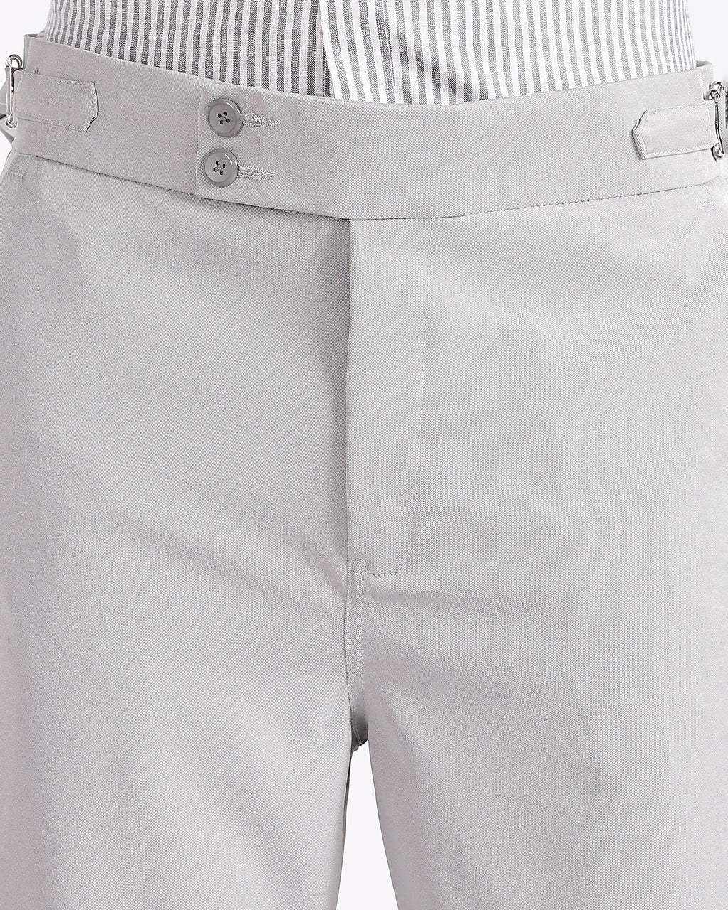 Tapered Fit Gurkha Pants - Grey