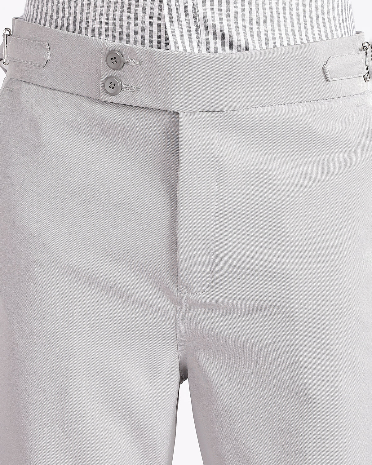 Tapered Fit Gurkha Pants - Grey