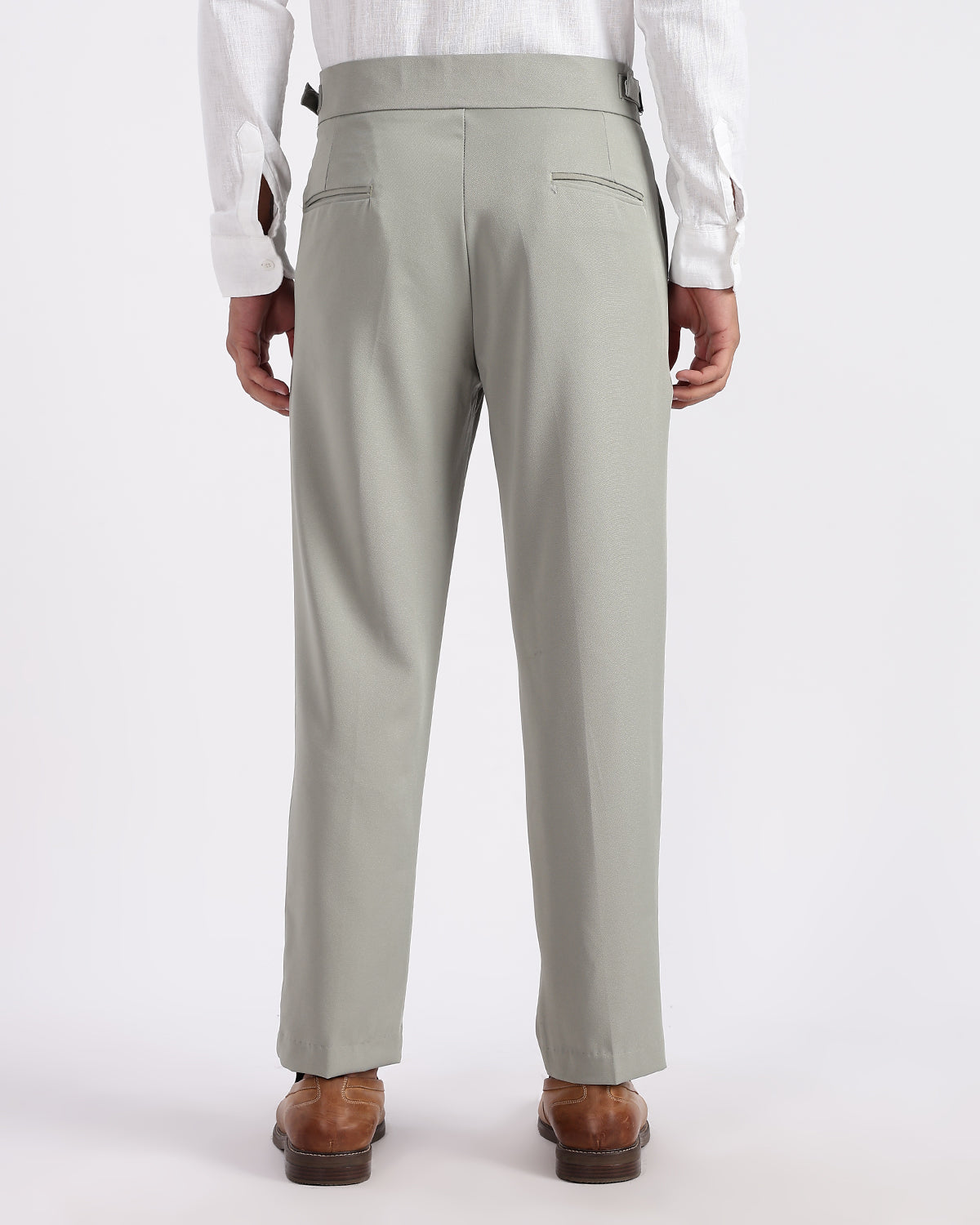 Tapered Fit Gurkha Pants - Olive Green