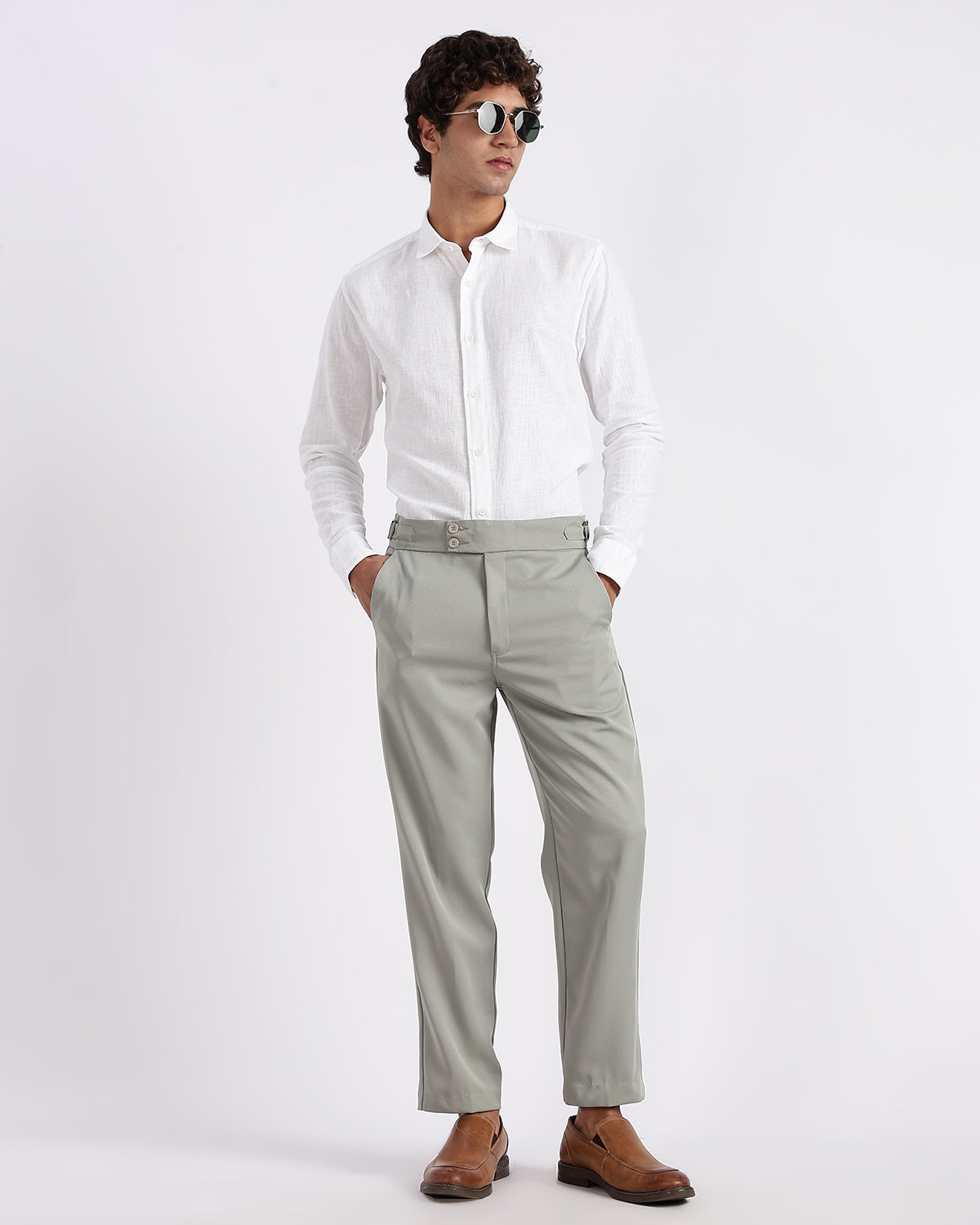 Tapered Fit Gurkha Pants - Olive Green – VIBEZON