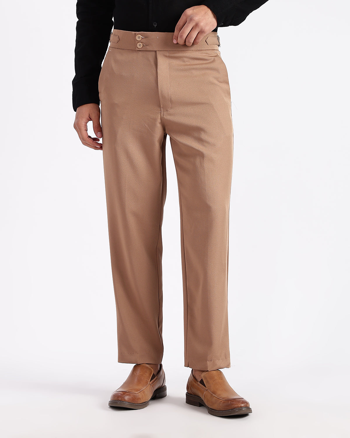 Tapered Fit Gurkha Pants - Brown