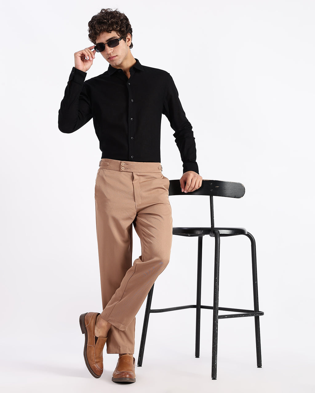 Tapered Fit Gurkha Pants - Brown