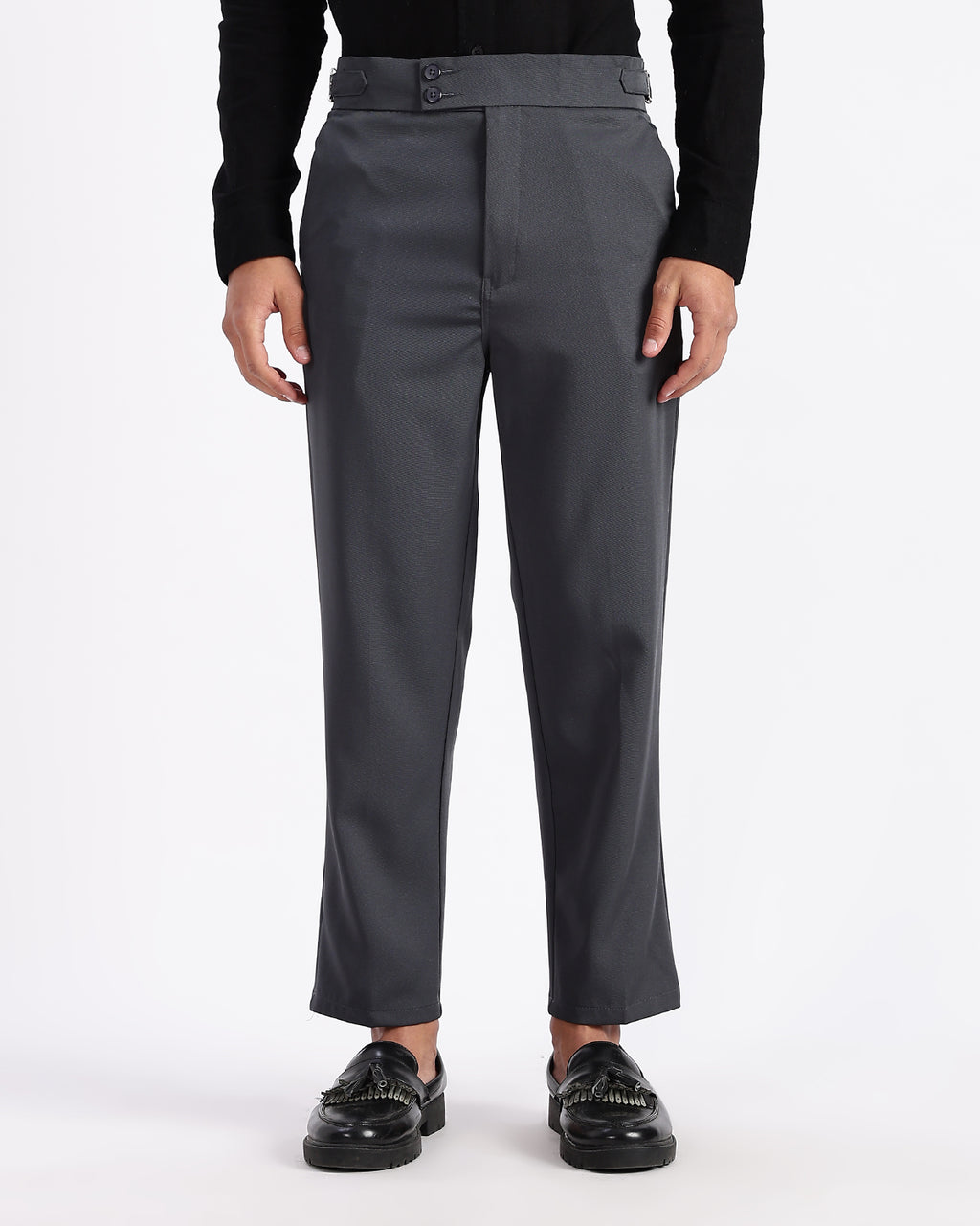 Tapered Fit Gurkha Pants - Charcoal