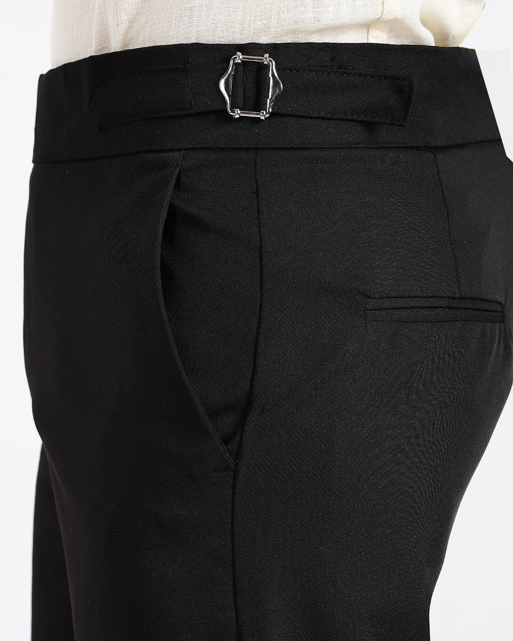 Tapered Fit Gurkha Pants - Black