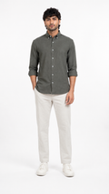 Tailored Fit Linen Shirt - Light Green