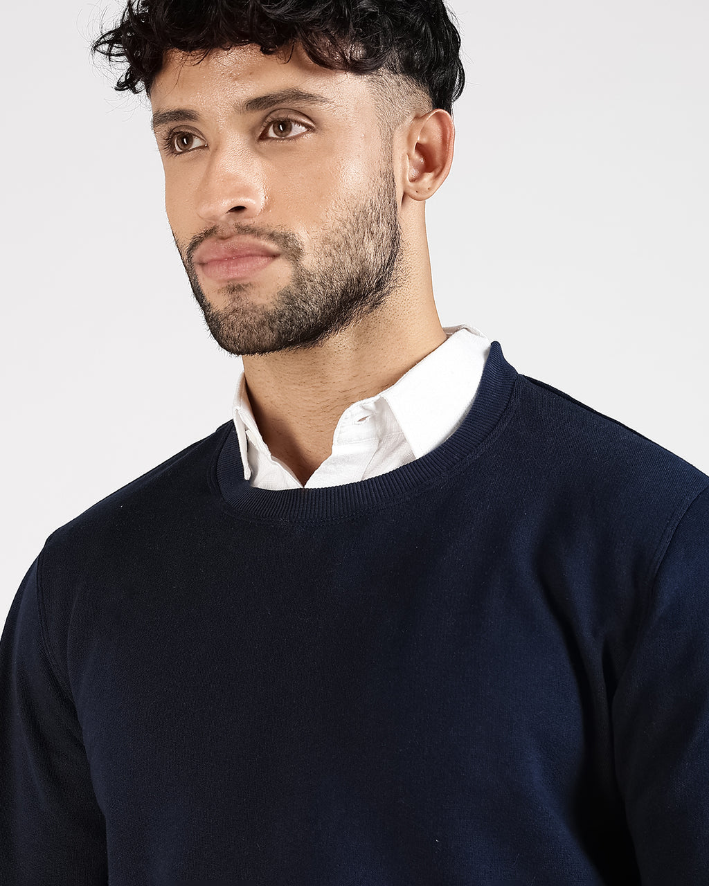 Relaxed Fit Sweatshirt - Navy Blue