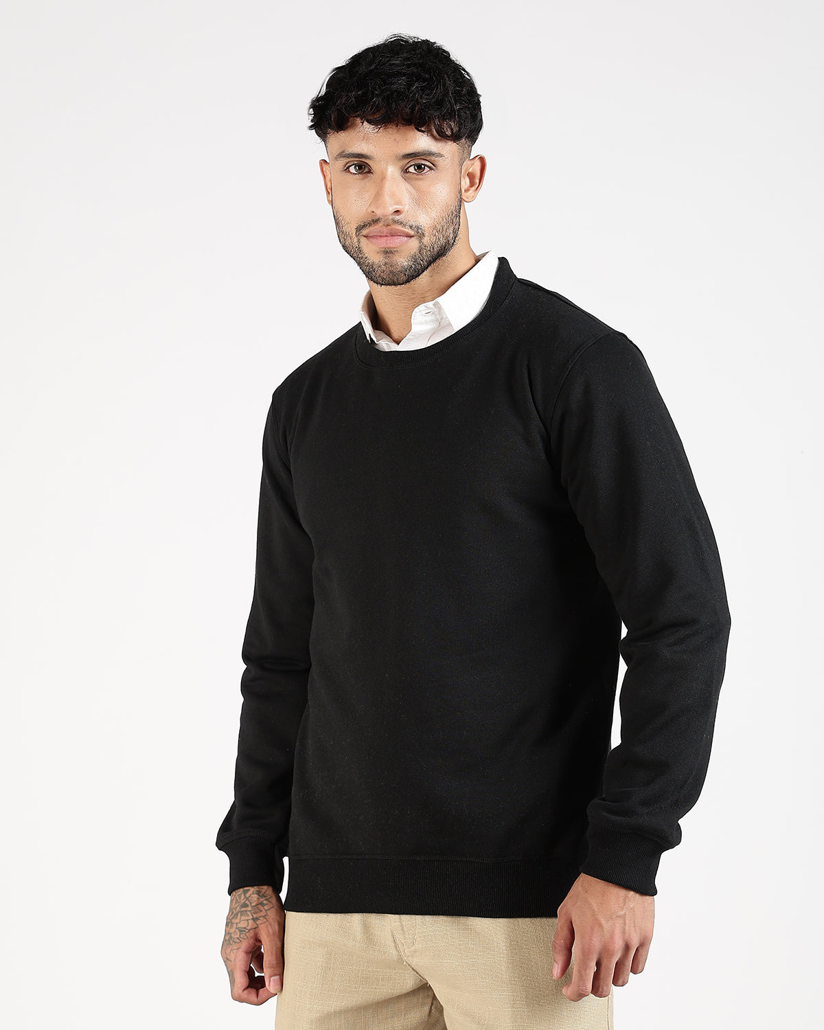 Relaxed Fit Sweatshirt - Black