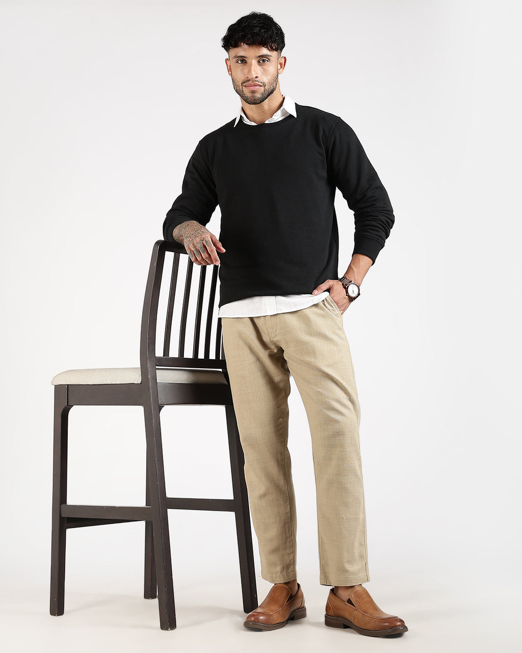 Relaxed Fit Sweatshirt - Black