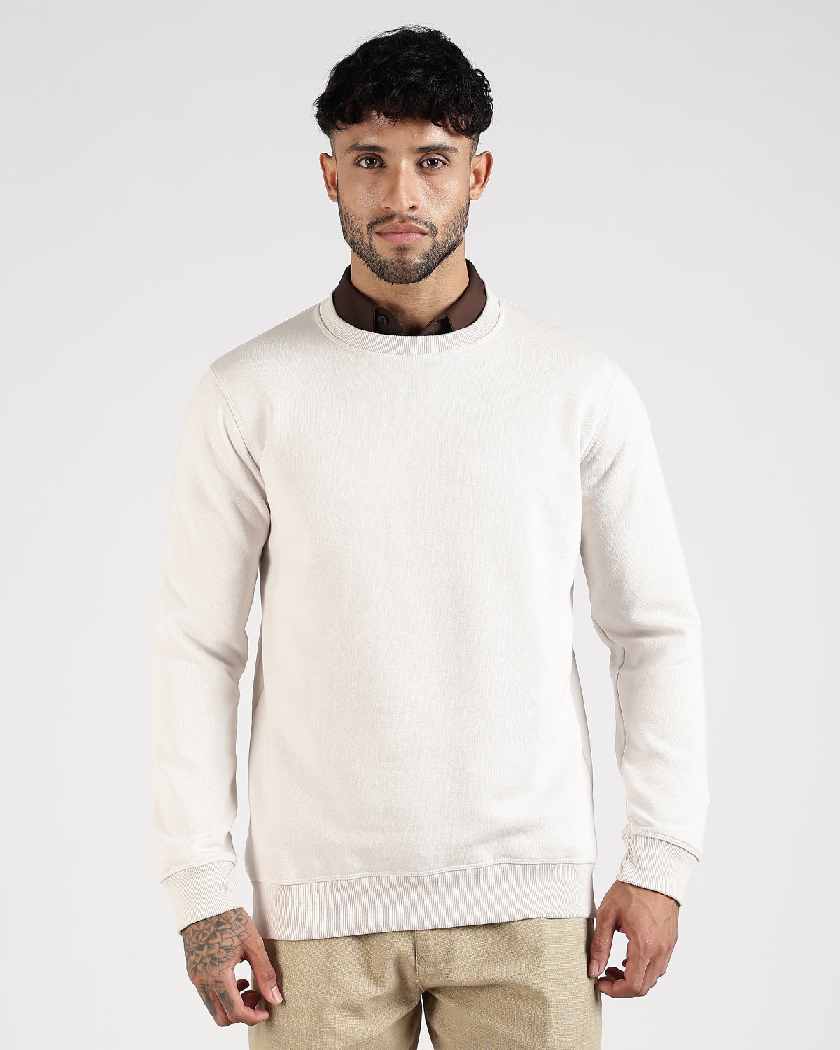 Relaxed Fit Sweatshirt - Cream