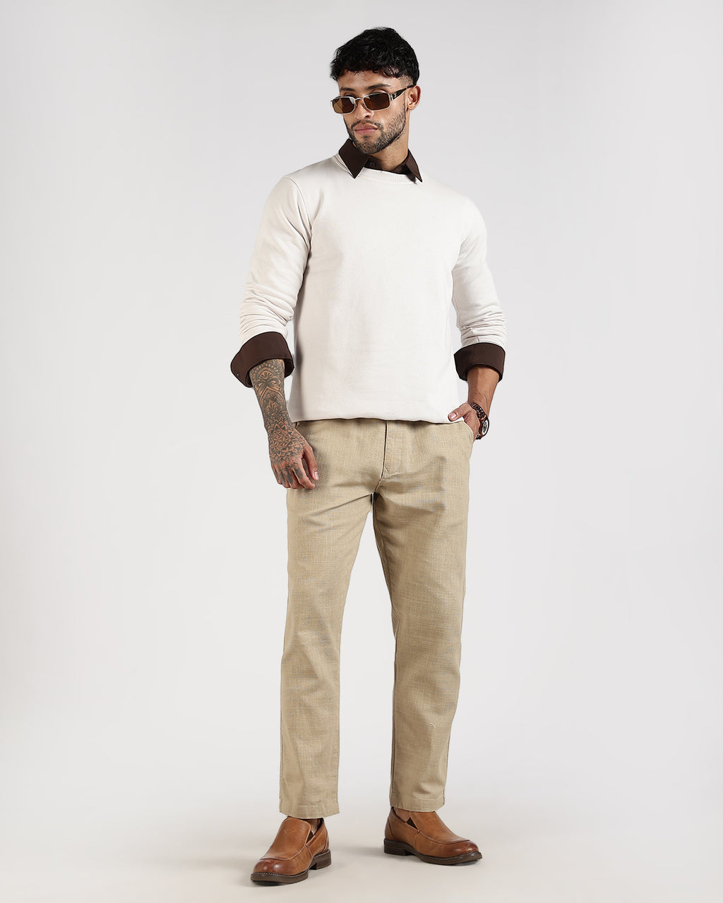 Relaxed Fit Sweatshirt - Cream
