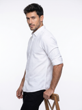 Tailored Fit Linen Shirt - White